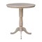 International Concepts Round 36 in Round Top Pedestal Table, 40.9 inH, Washed Gray Taupe, 36 W, 36 L, 40.9 in H, Wood K09-36RT-6B-2 - alternate 2